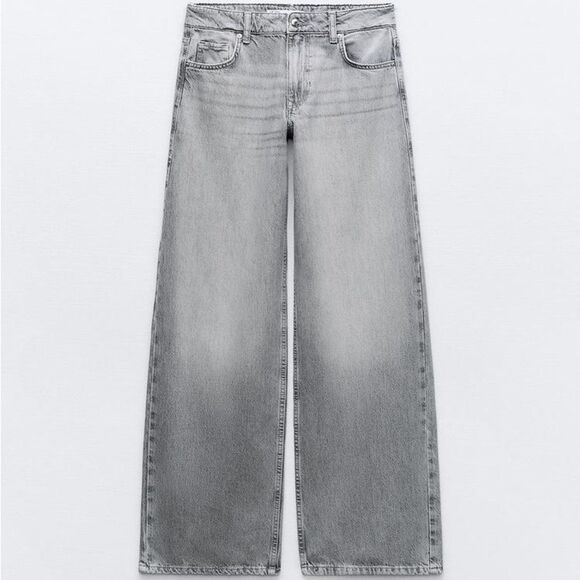 ZARA MID-RISE Z1975 WIDE LEG JEANS
GRAY - Picture 7 of 7